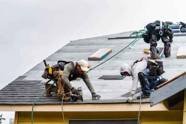 Professional Gutter Installation technician working in Southern Pines, NC